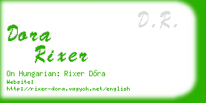dora rixer business card